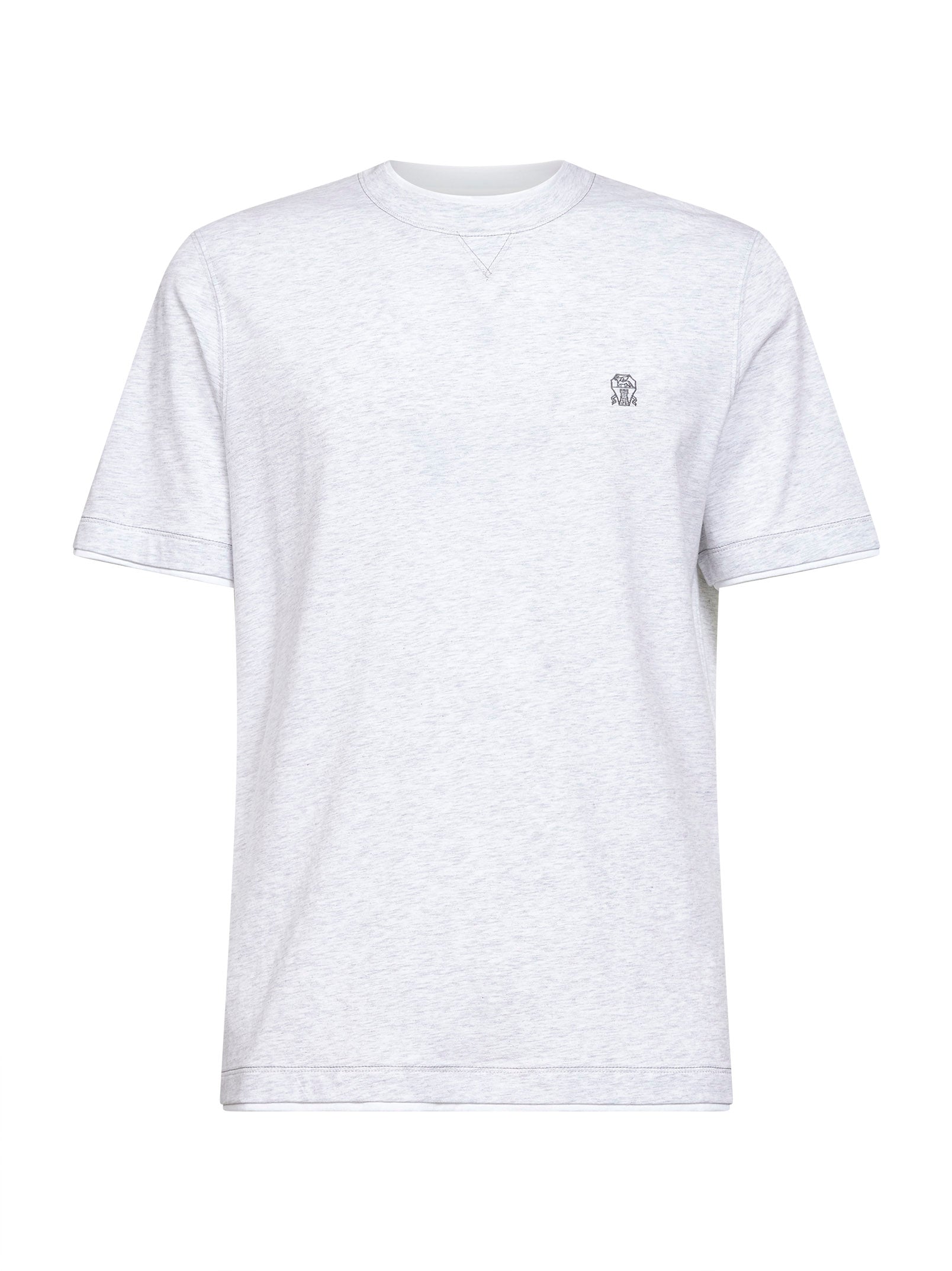 Grey jersey Faux Layering logo T-shirt – Daniello.com