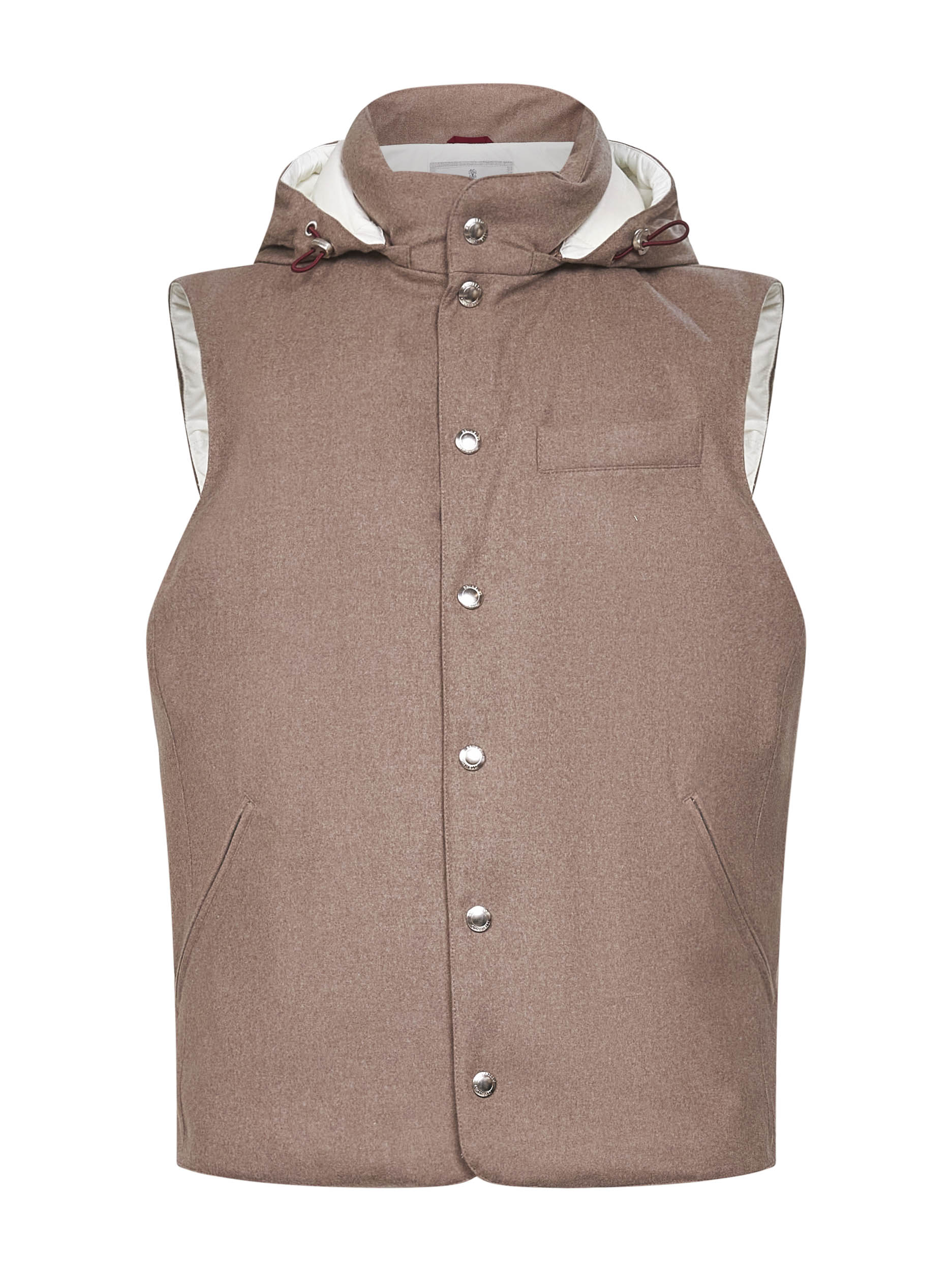 Clay wool padded hooded vest – Daniello.com