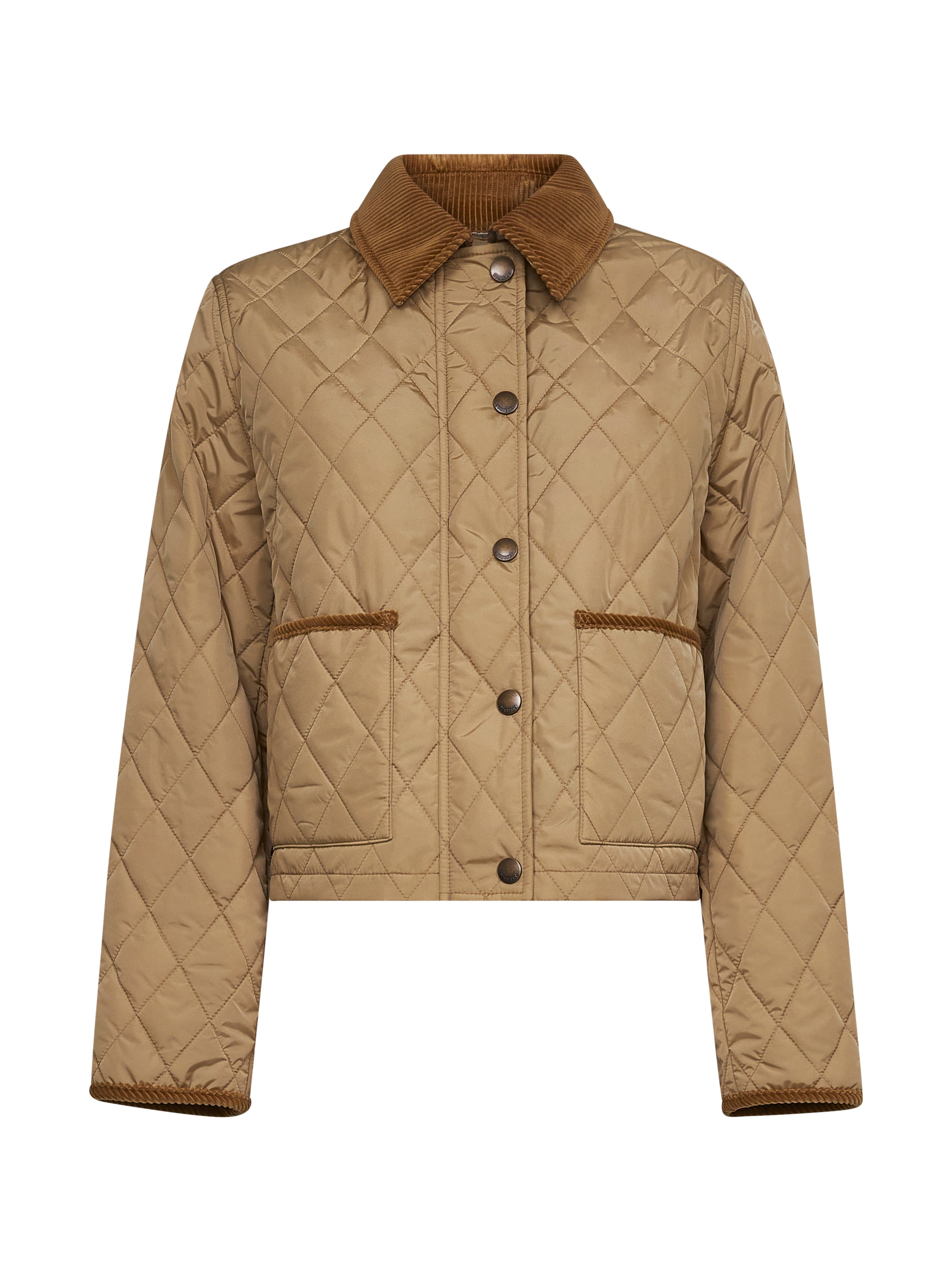 ブルゾン Burberry Cropped Beige Quilted Nylon Jacket Burberry Cropped beige quilted nylon jacket | TheDoubleF