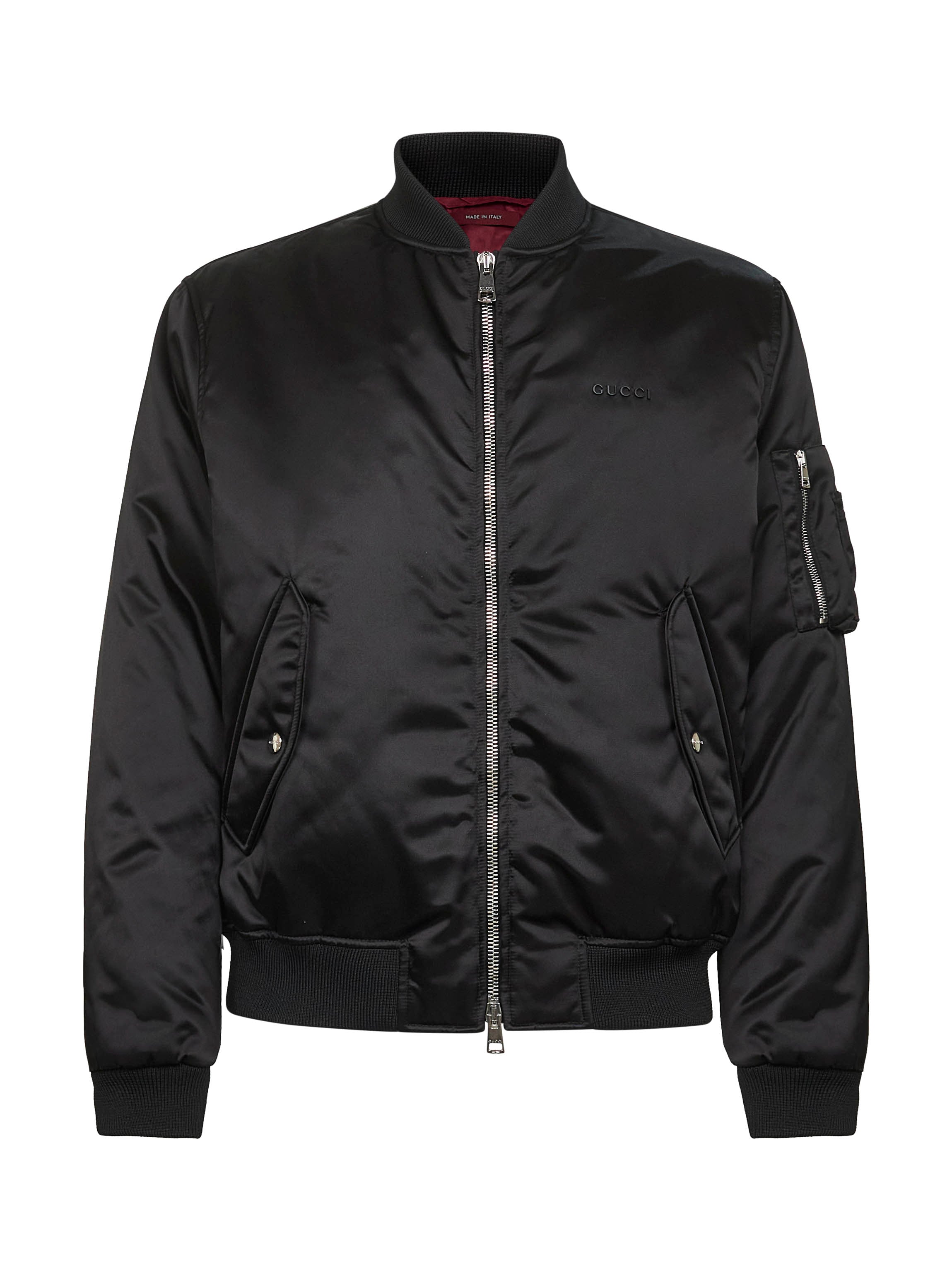 ジャケット・アウター 24AW Gucci Nylon Twill Bomber jacket GUCCI | Nylon Twill Bomber Jacket | Men | Black | Flannels