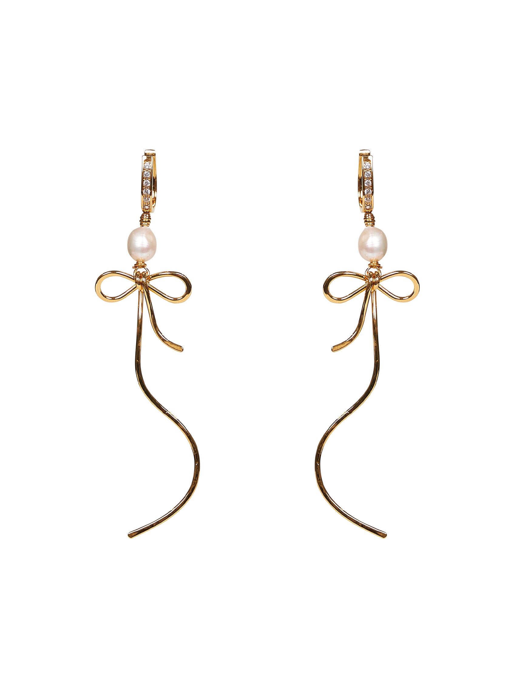 ピアス Marni Bow Drop Earrings Gold Bow drop earrings with pearls – Daniello.com