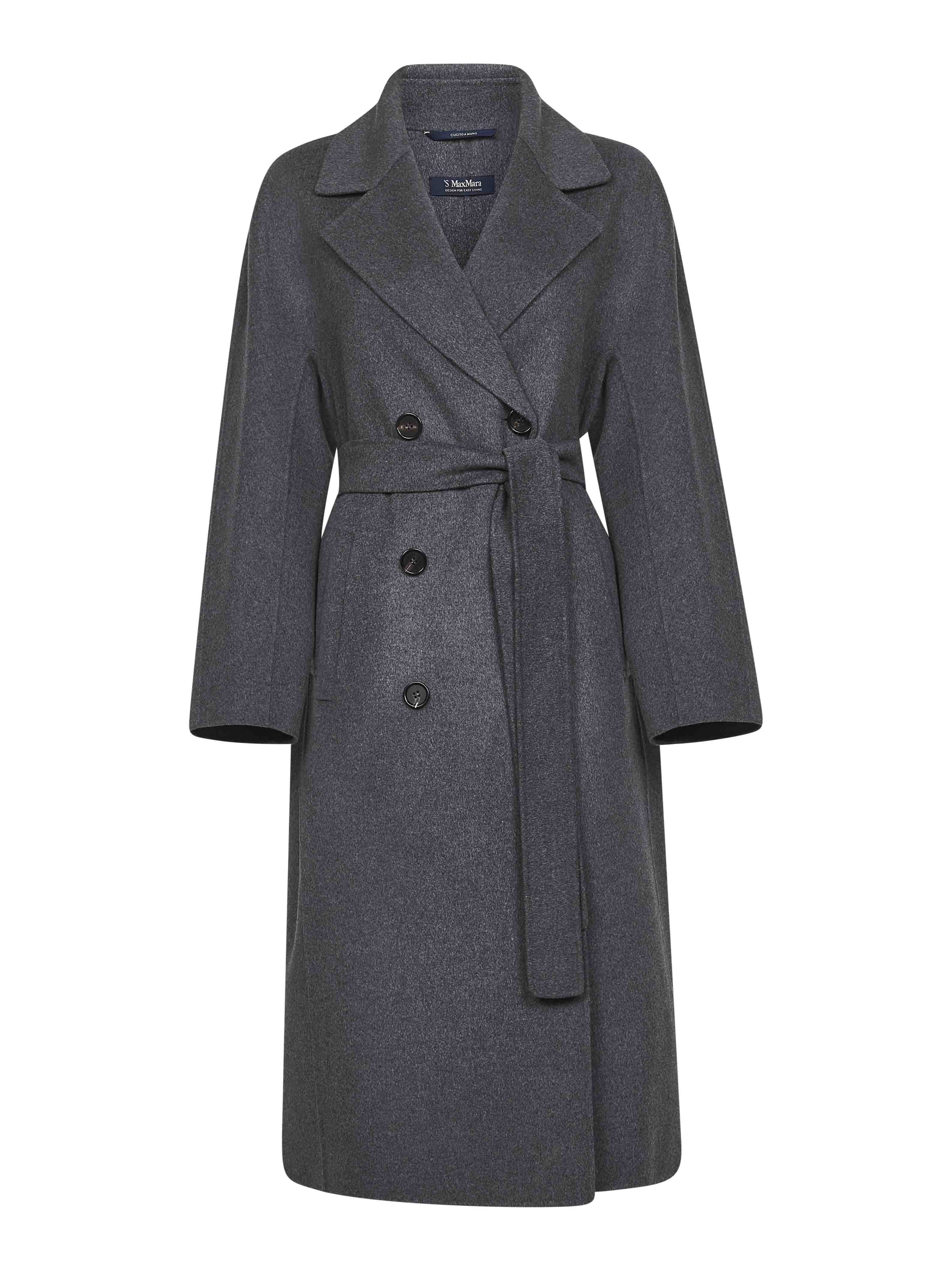 Grey double wool PAUL double-breasted coat – Daniello.com