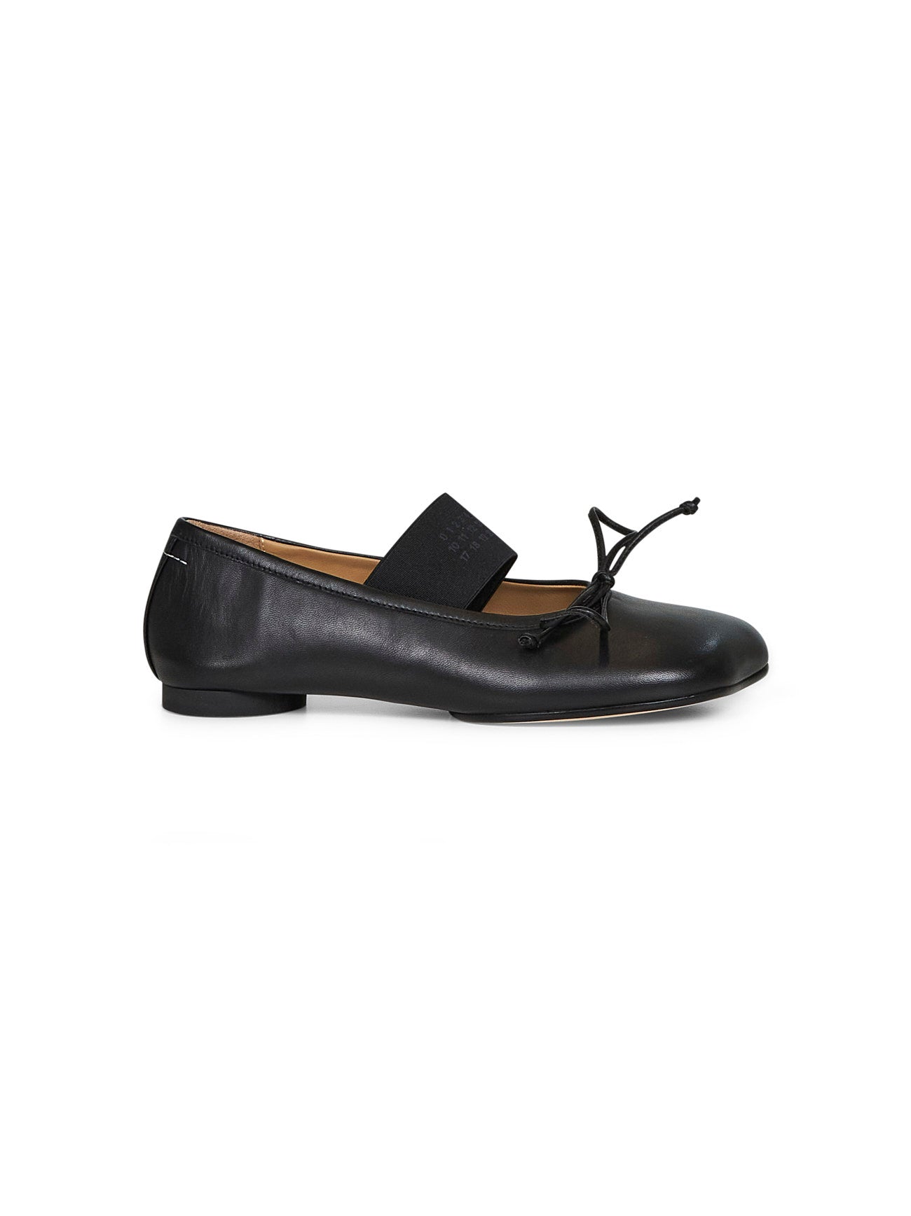 Black leather Anatomic Numeric ballerinas by MM6 – Daniello.com