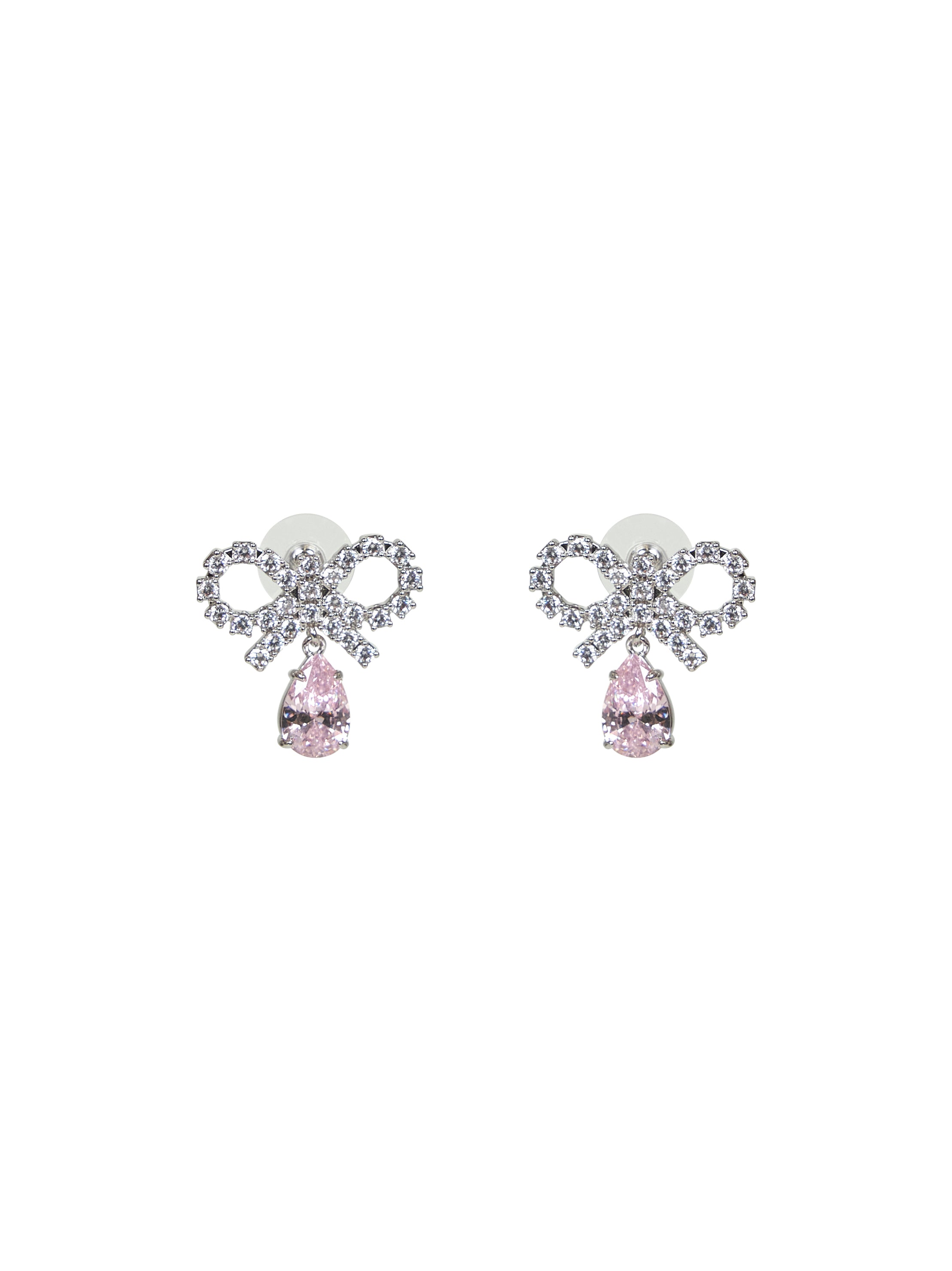 イヤリング SELF-PORTRAIT LIGHT PINK L EARRINGS LIGHT PINK CRYSTAL & DIAMOND PORTRAIT EARRINGS – SHAY JEWELRY