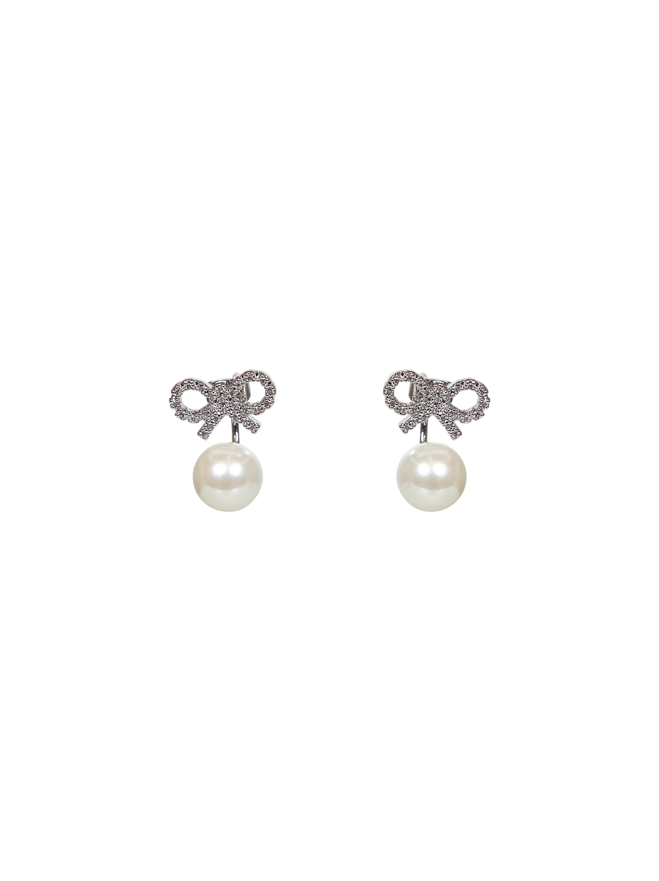 ピアス Self Portrait Crystal Bow Pearl Jacket Earrings Crystal Bow Pearl Jacket Earrings – self-portrait-US
