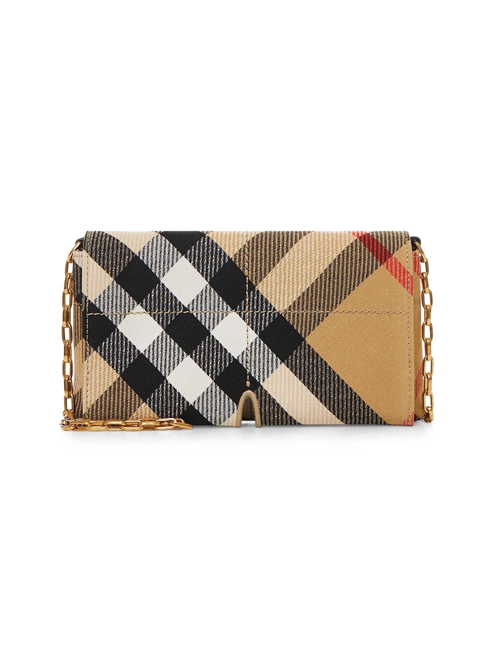 ショルダーバッグ・ポシェット Burberry Snip Pouch - Burberry - Synthetic - Beige Snip Burberry Check Mini crossbody bag in beige - Burberry
