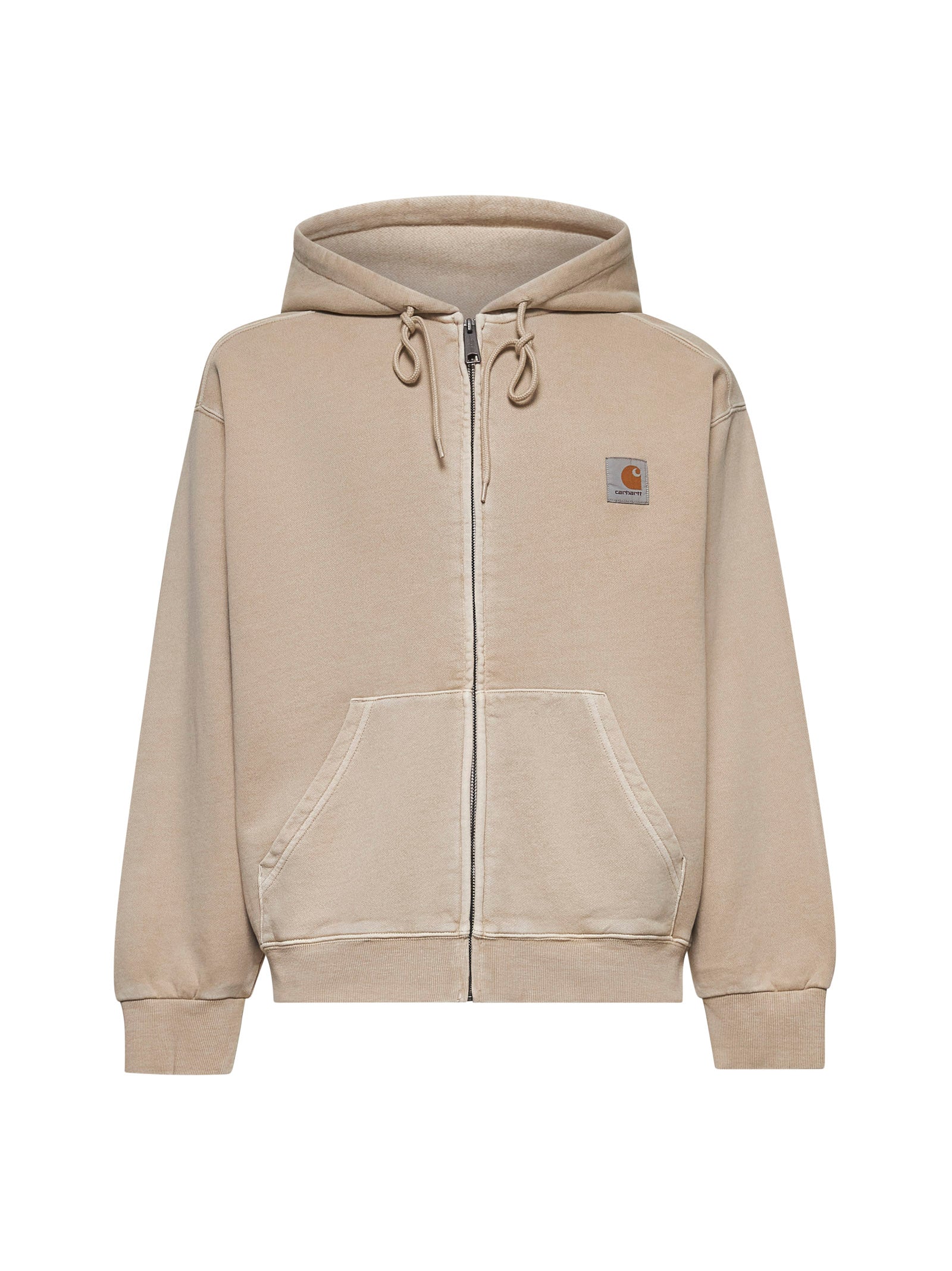 Beige Hooded Nelson Jacket zip-up hoodie – - Main Image