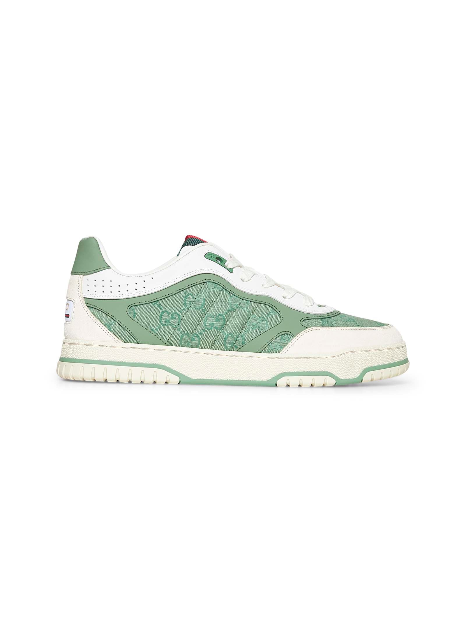 スニーカー GUCCI RE-WEB SNEAKER IN GREEN GG FABRIC Gucci Re-Web Trainer Green Canvas - Jan 2025