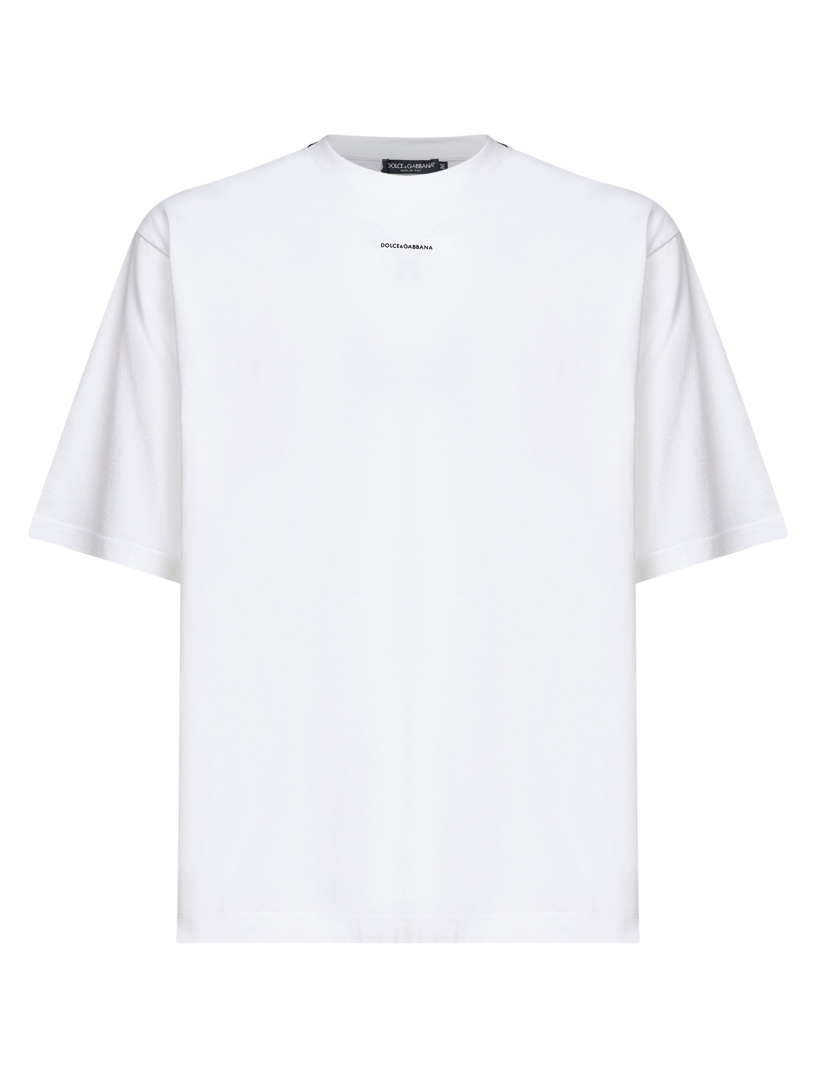 White cotton printed oversized T-shirt – Daniello.com
