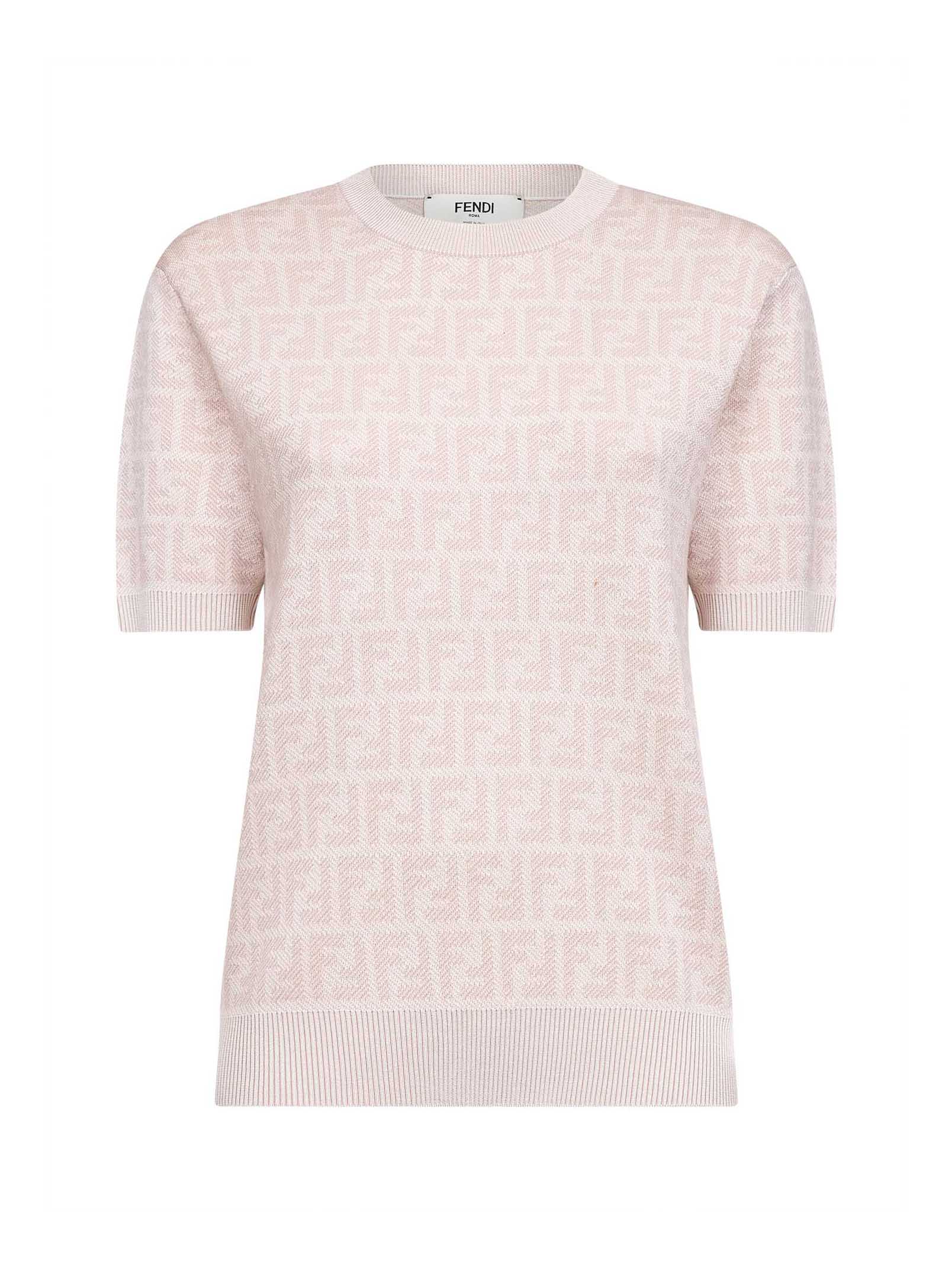 Light pink FF wool crewneck jumper – Daniello.com