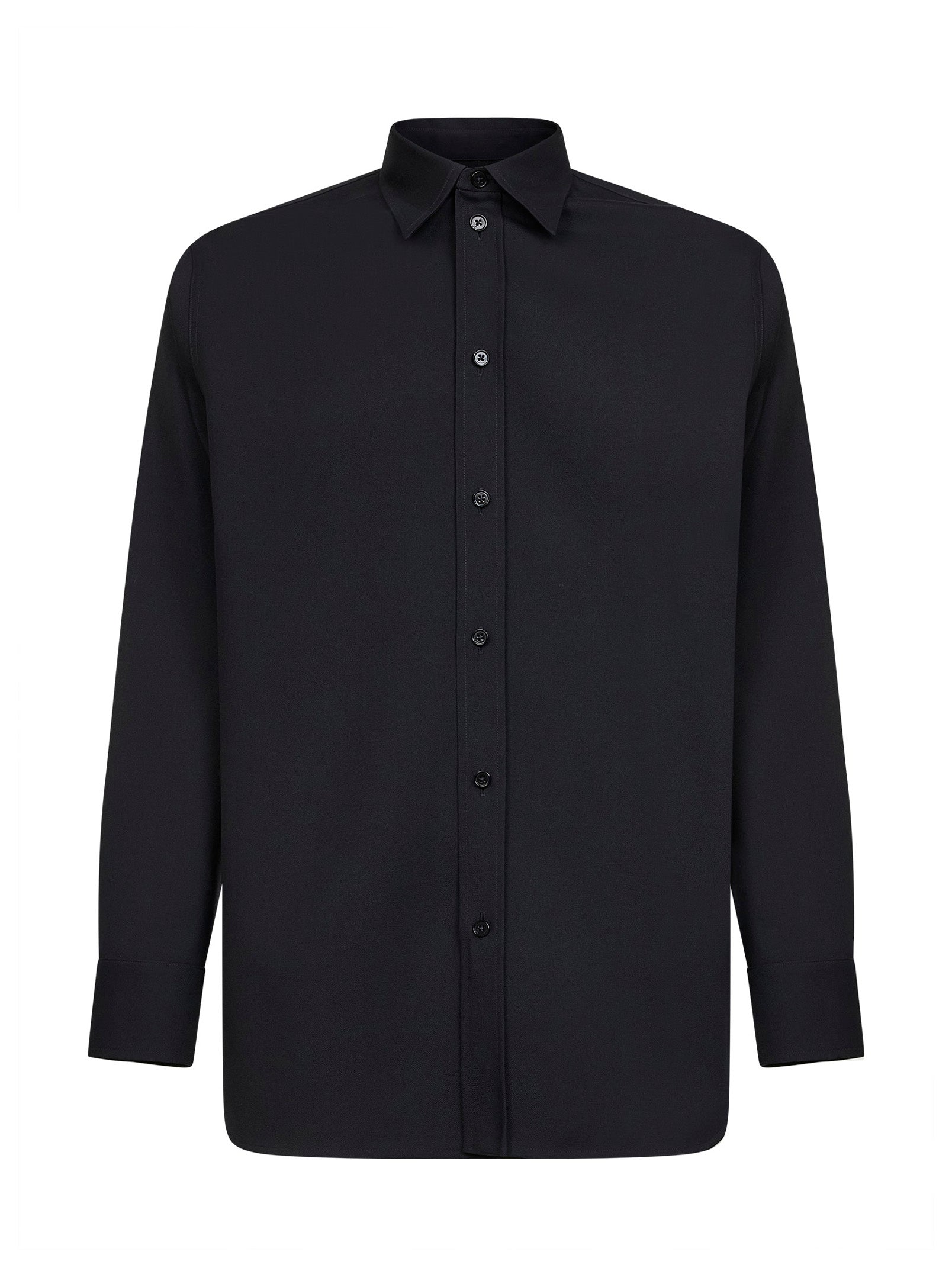 Blue lightweight wool gabardine shirt – Daniello.com