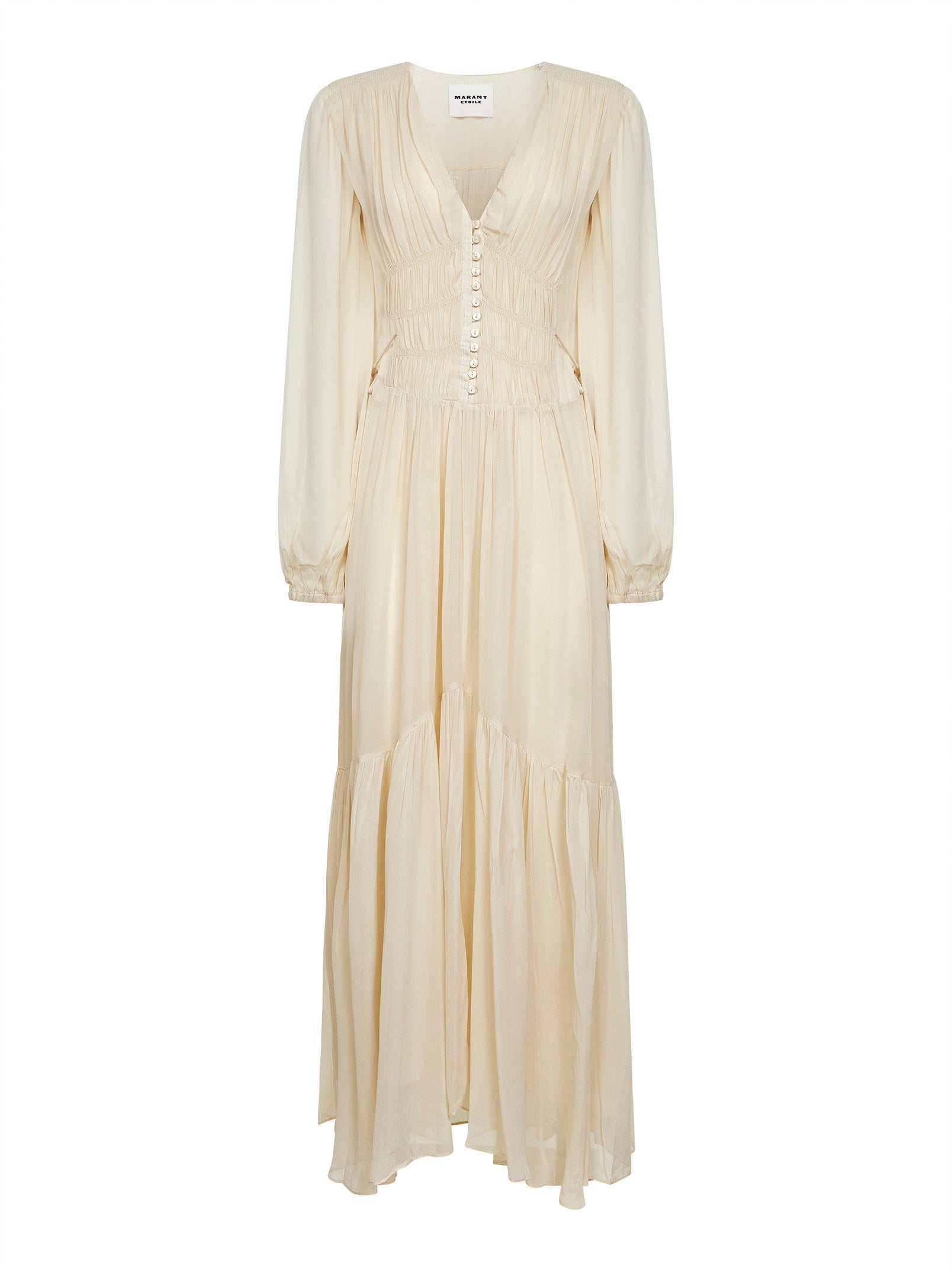 ecru maxi dress Ecru muslin Briane maxi dress – Daniello.com