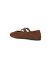 Ballerine in pelle scamosciata color cacao