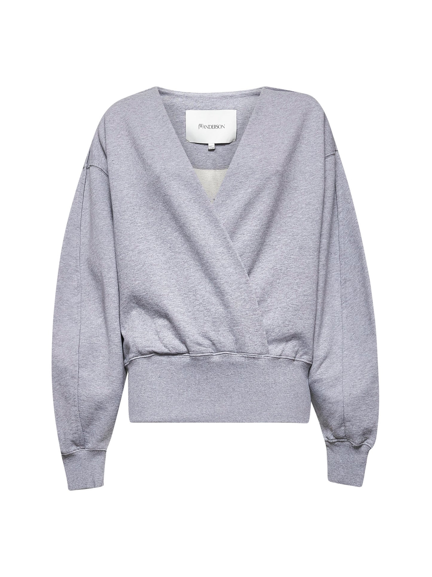 Grey cotton wrap sweatshirt