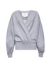 Grey cotton wrap sweatshirt