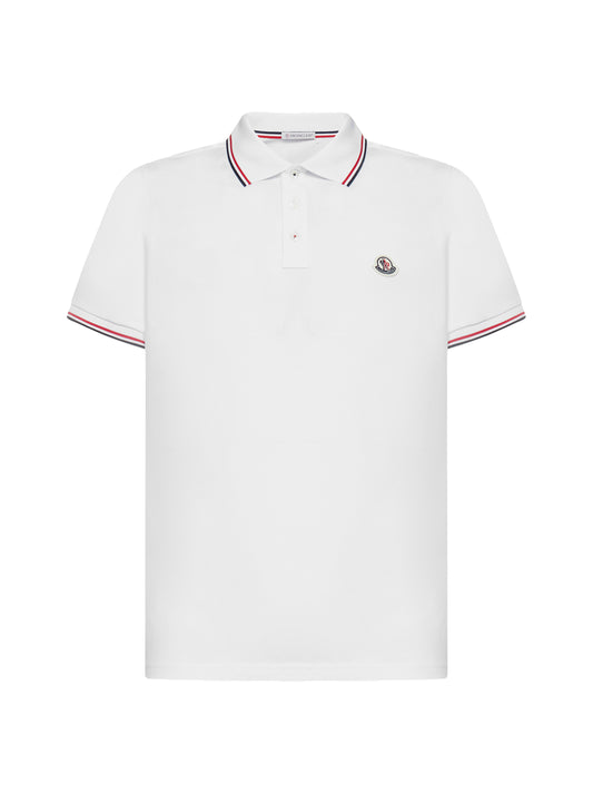 Polo in cotone con patch-logo