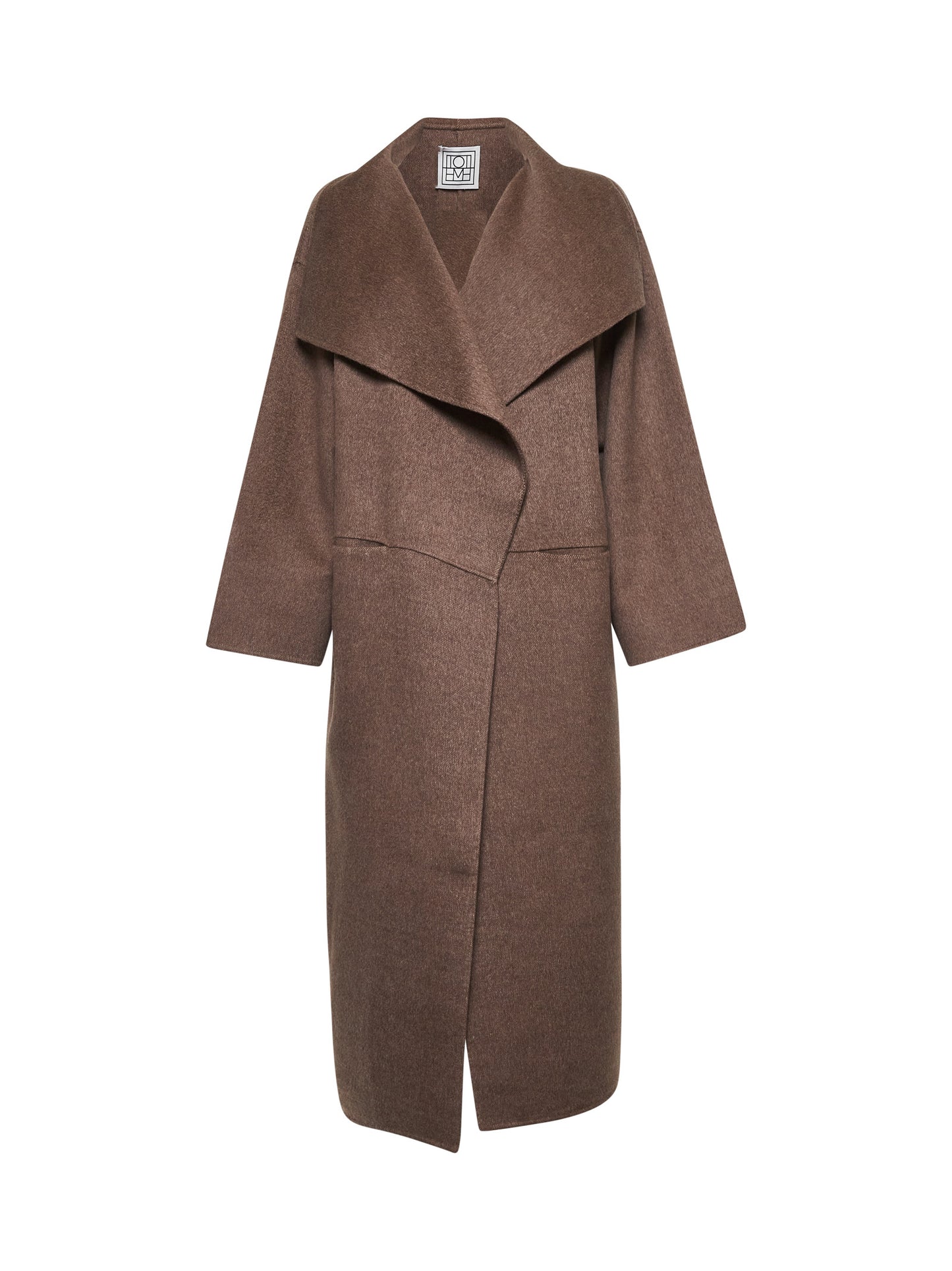 Brown wool cashmere Signature coat
