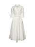 White muslin Allia midi shirtdress
