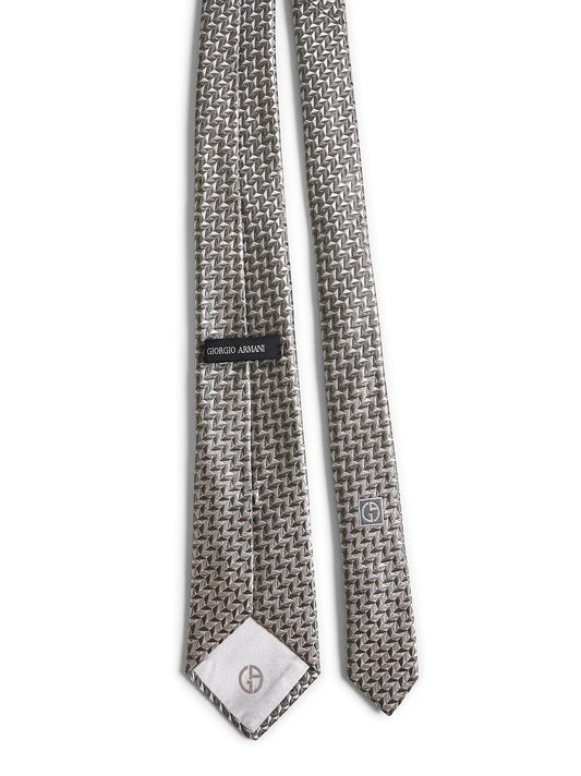 Cravatta in seta jacquard a righe
