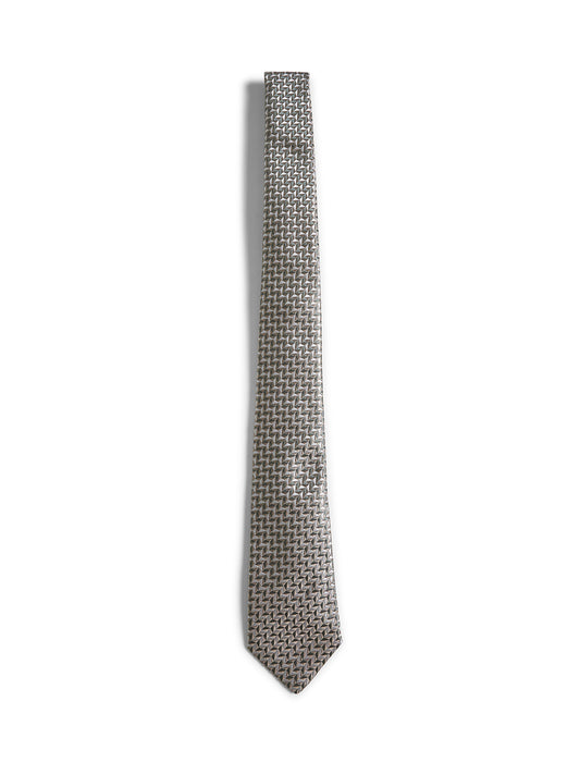 Cravatta in seta jacquard a righe