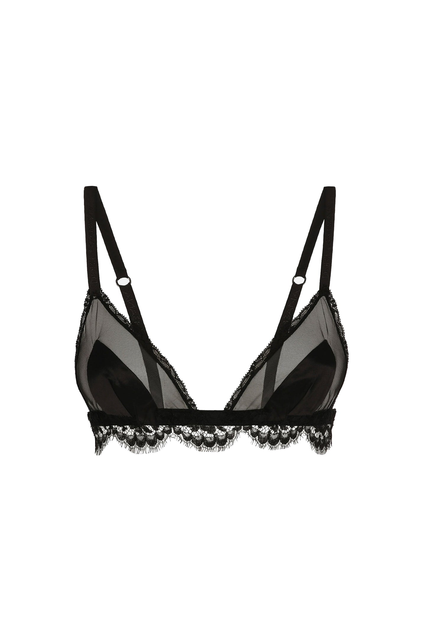 Black soft cup triangle bra