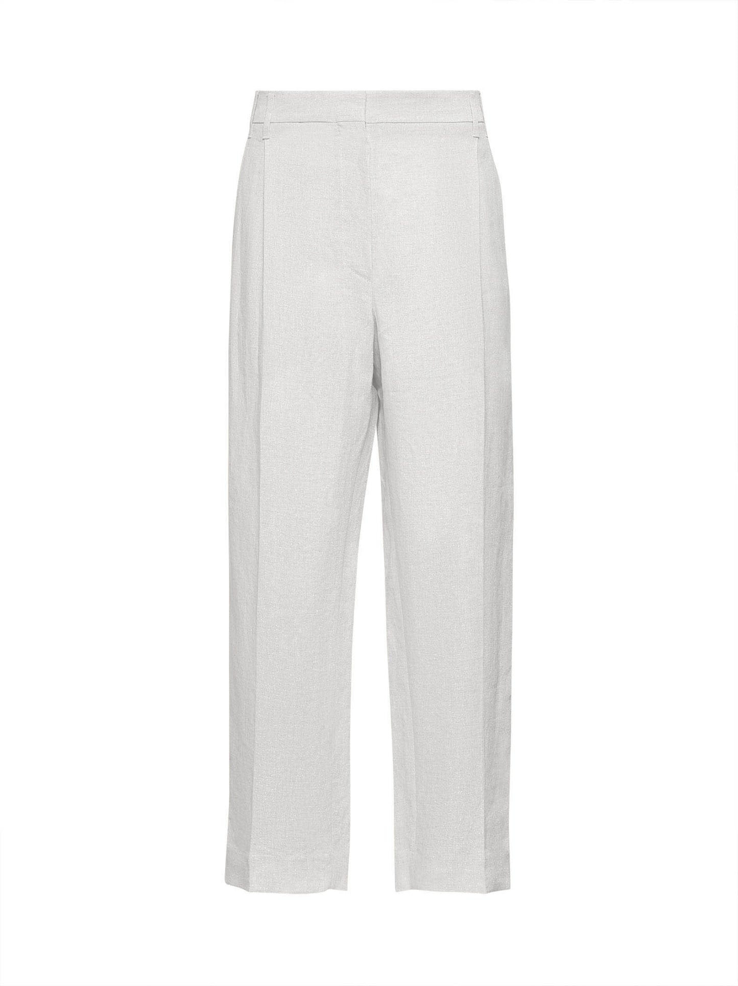 Pantaloni Slouchy in canvas Sparkling beige