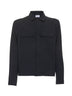 Giacca camicia in seersucker blu