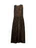 Brown printed twill Ardal dress