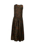 Brown printed twill Ardal dress