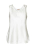 Canotta Belis in seta stretch bianca