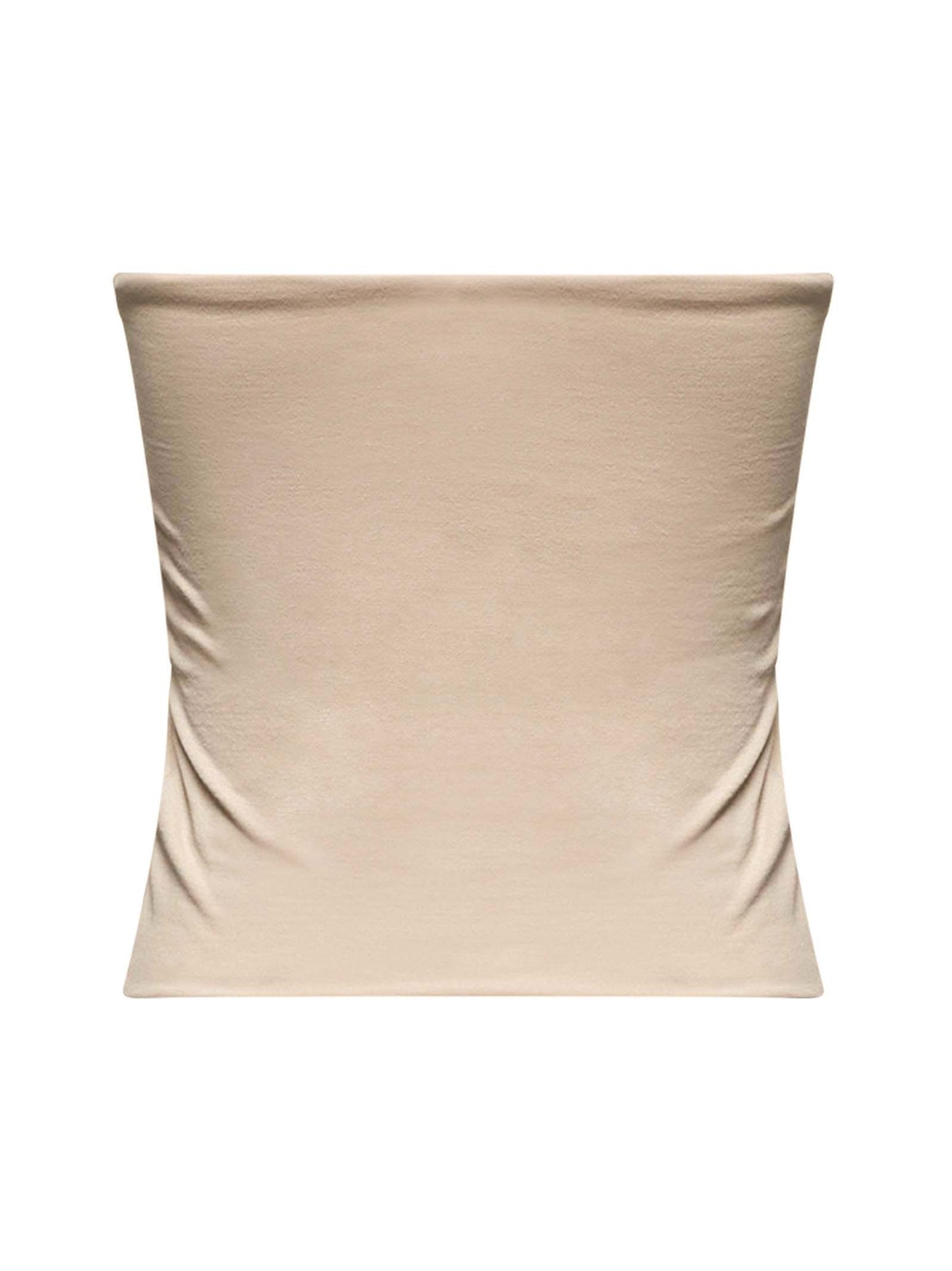 Beige jersey bandeau top