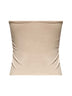Beige jersey bandeau top