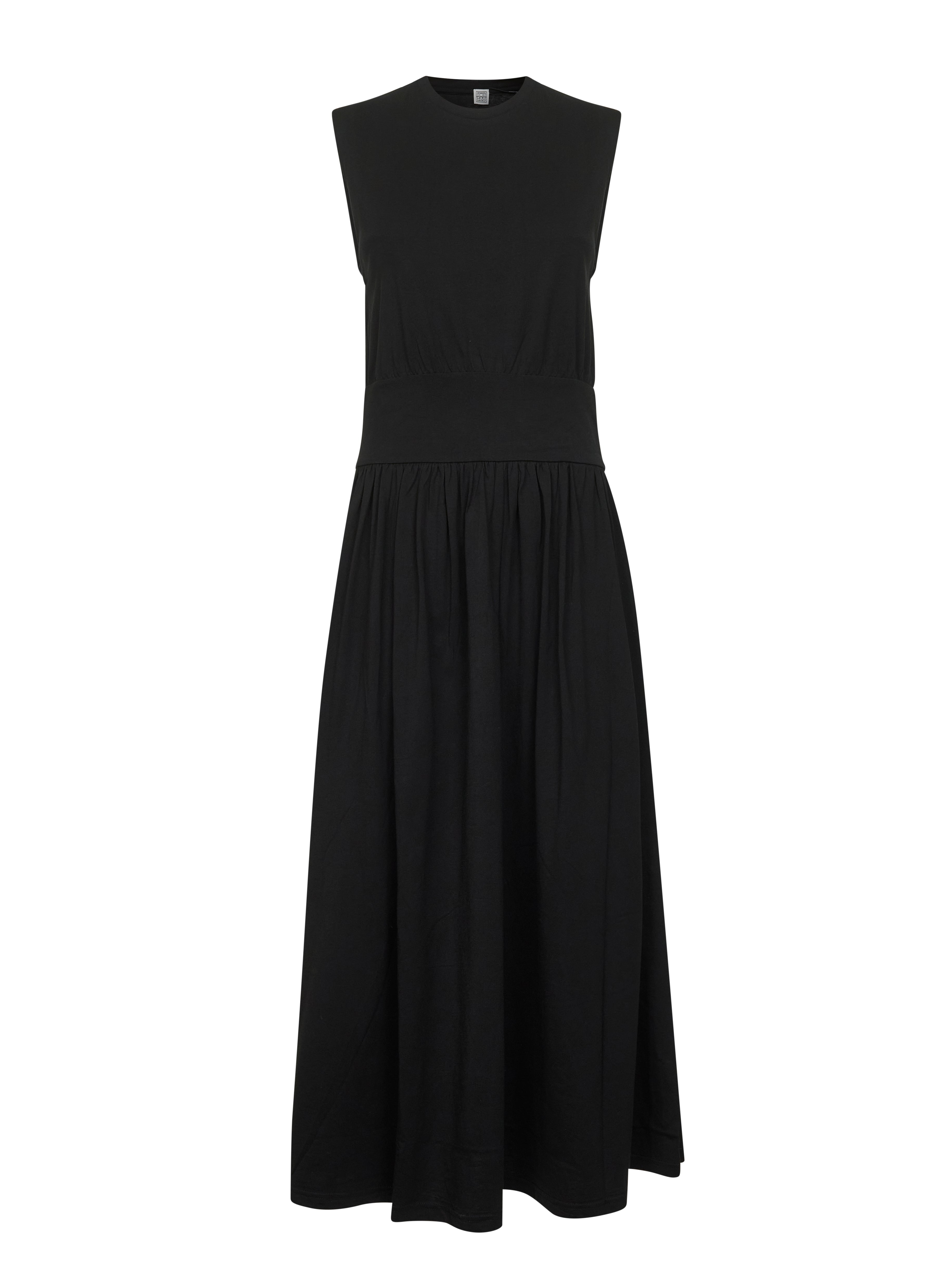 ワンピース TOTEME Woman Dress Black 2326022770 200 Black organic jersey sleeveless tee dress – Daniello.com