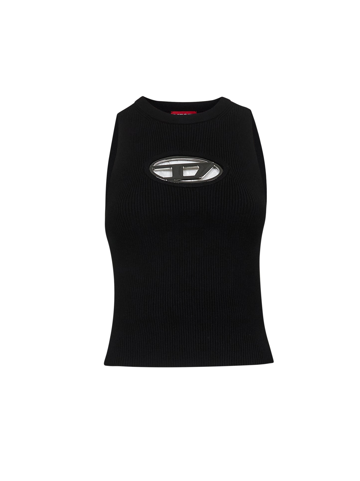 Top M-Onerva-Top in maglia a costine nera