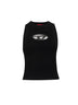 Top M-Onerva-Top in maglia a costine nera