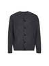Cardigan in maglia a coste piatte grigia
