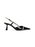 Black patent leather Camila 65 slingback pumps