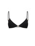 Black stretch viscose triangle bra