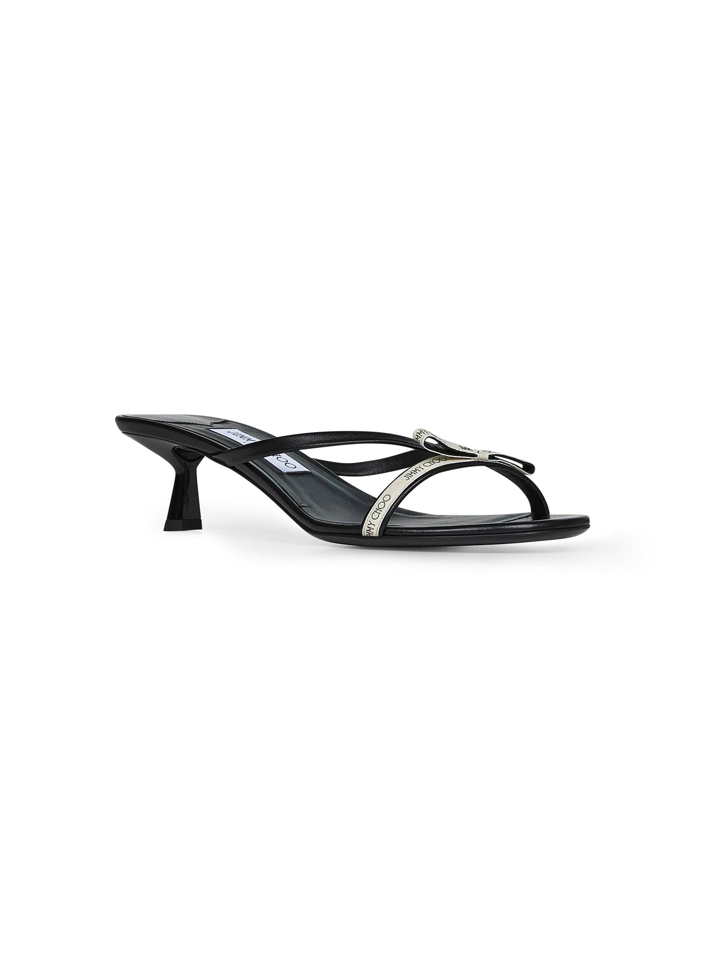 Black leather Ciela 45 mules