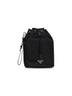 Black bucket pouch bag