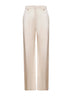 Beige cady satin Loose trousers