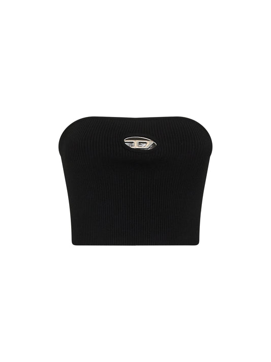 Top a fascia M-Clarksvillex in jersey stretch a costine nero