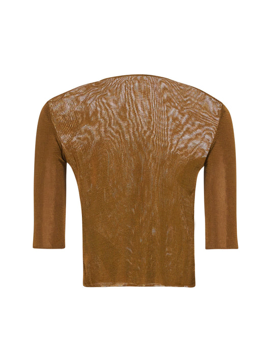 Top Cassandre in maglia di viscosa mordore