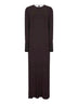 Brown stretch jersey Dea long dress