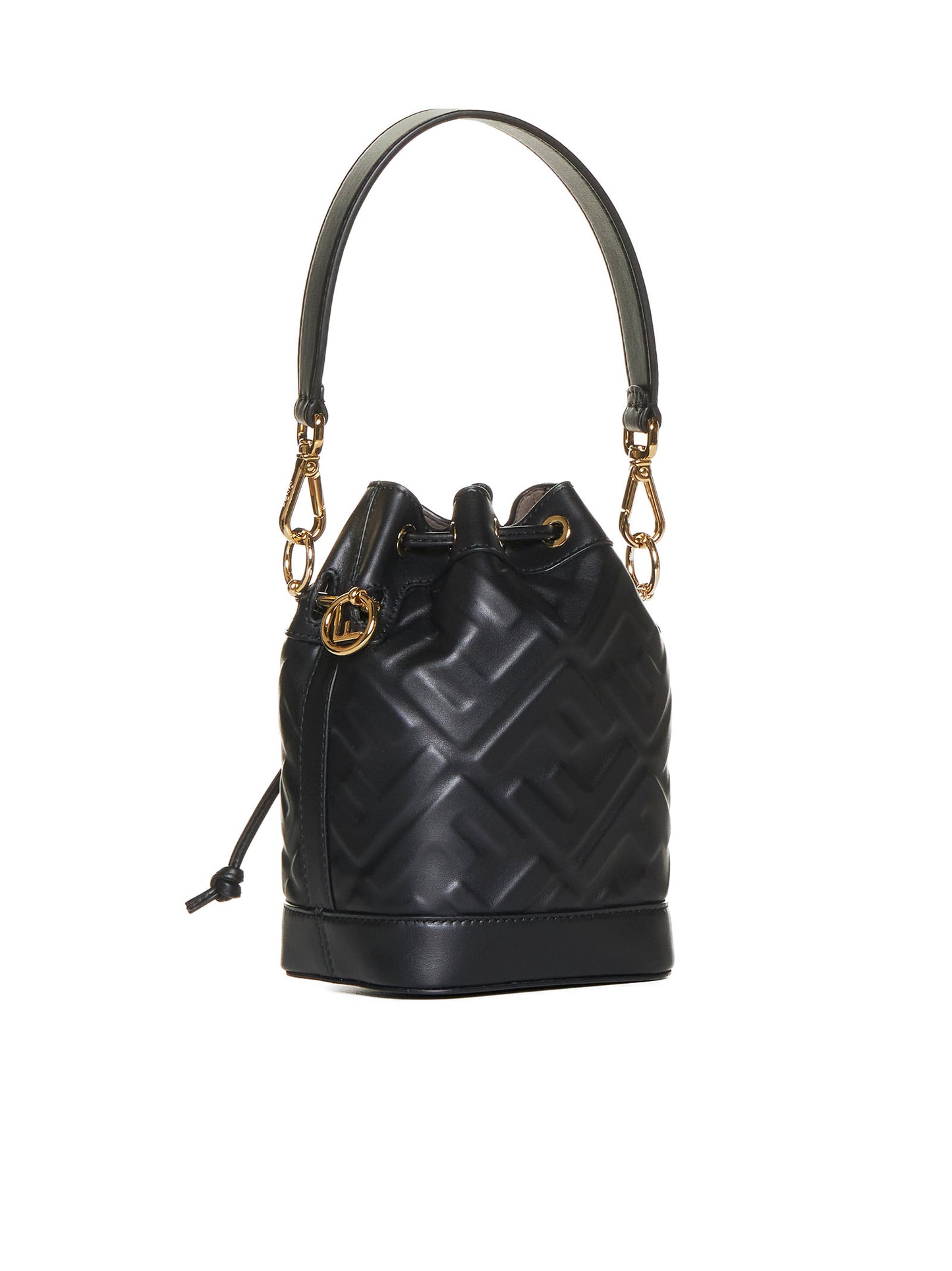 Mon Tresor Mini Bag in Black Leather with FF Motif