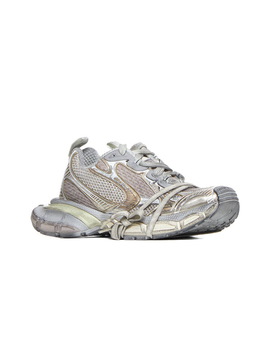 3XL mesh and faux leather sneakers