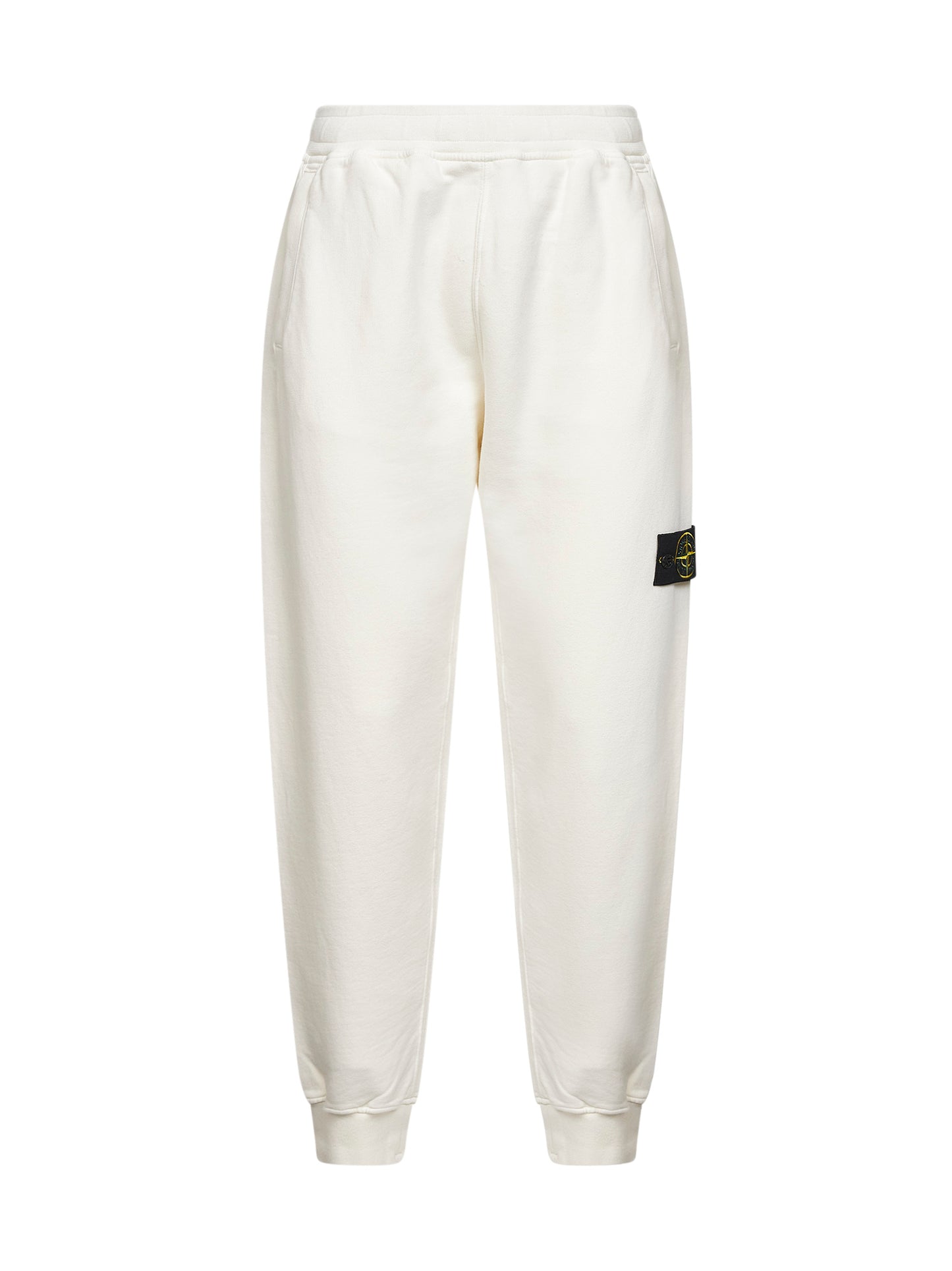 Ivory brushed organic cotton fleece joggers