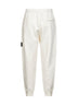 Ivory brushed organic cotton fleece joggers