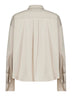 Camicia Crop fango con Shiny Flap Detail