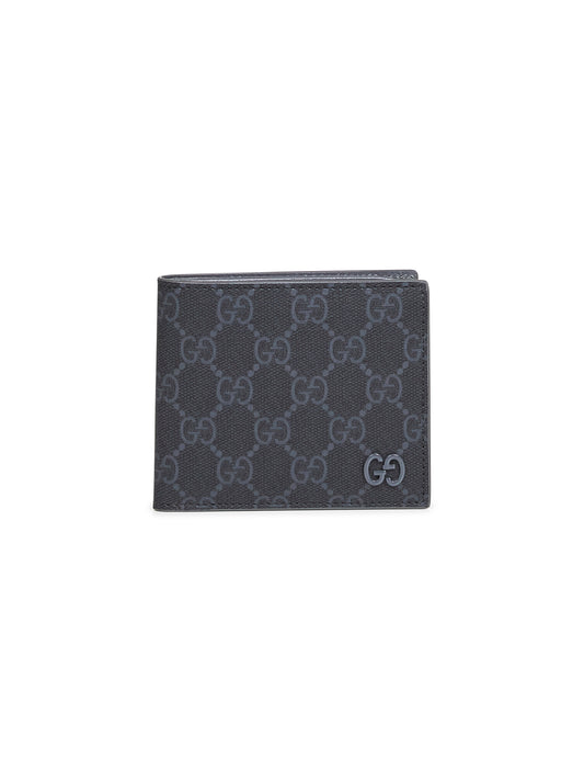Portafoglio bi-fold GG nero